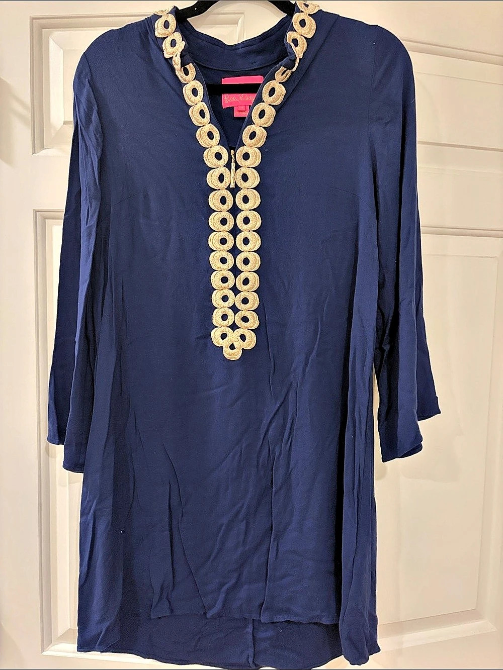 Lilly Pulitzer Embellished Tunic Dress in Navy Size 10